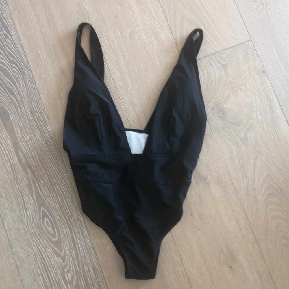 Fabulous one piece bathing suit.